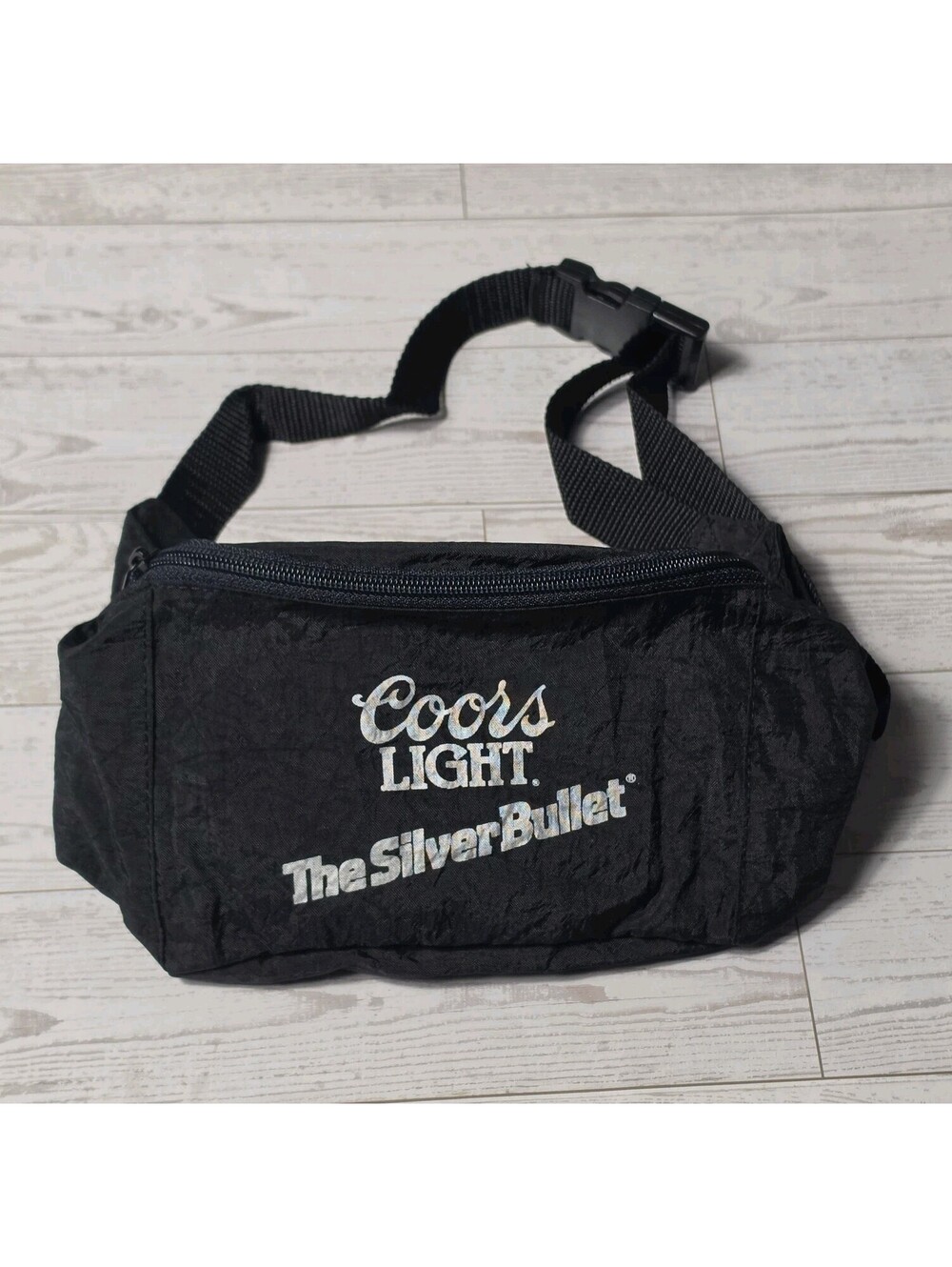 NEW Vintage Coors Light Beer Logo The Silver Bullet Fanny Pack Belt Bag Black